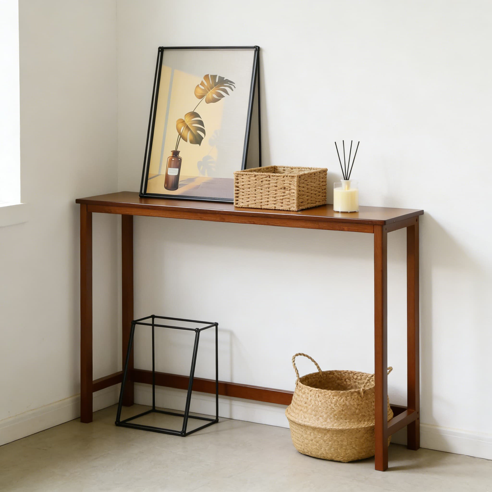 Slim+Bamboo+Console+Table+For+